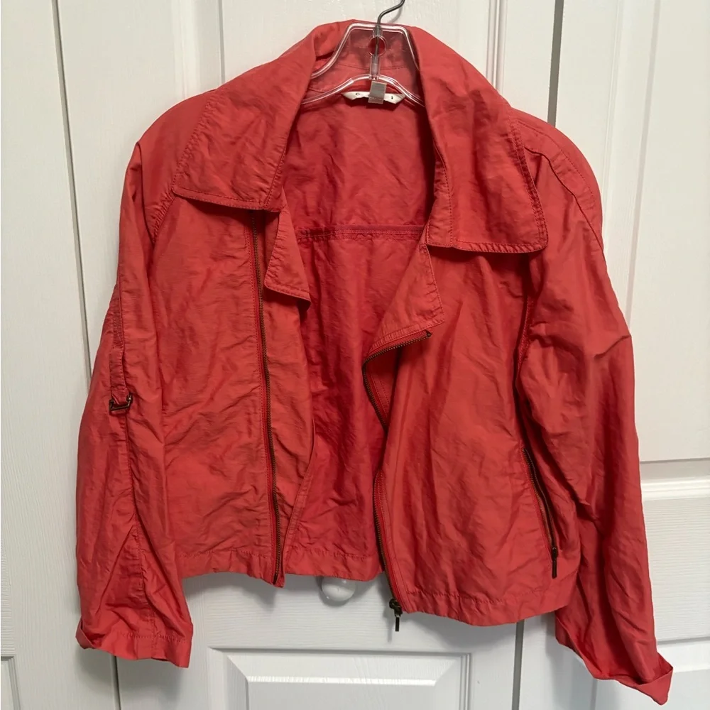 CAbi Red Utility Jacket Lightweight Casual Style - Picture 2 of 6